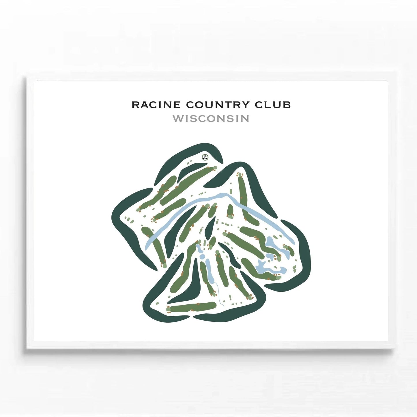 Racine Country Club, Wisconsin - Printed Golf Courses