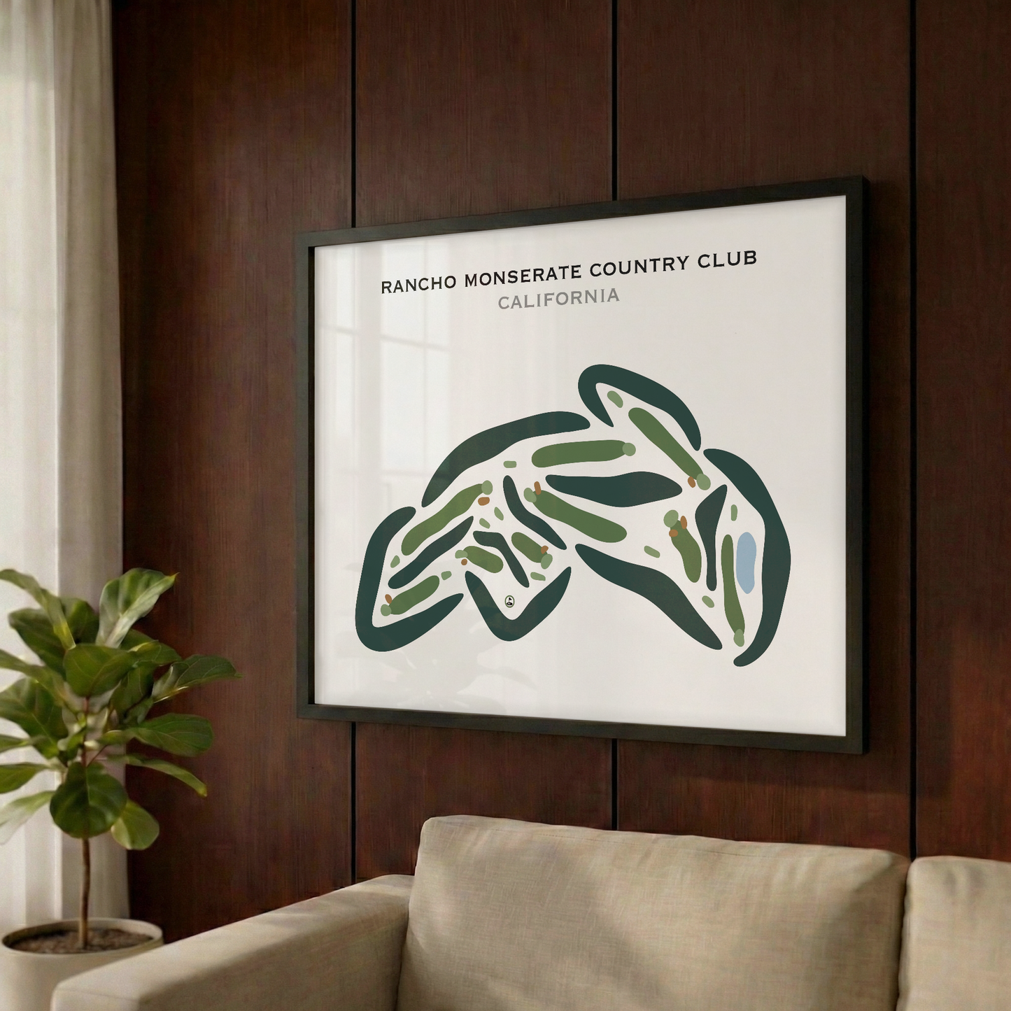 Rancho Monserate Country Club, California - Printed Golf Courses