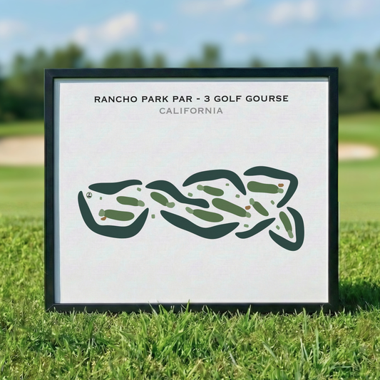 Rancho Park Par - 3 Golf Course, California - Printed Golf Courses