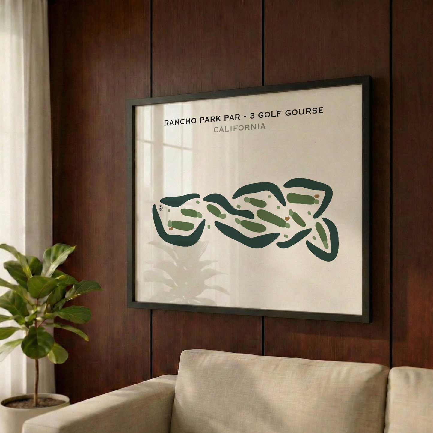 Rancho Park Par - 3 Golf Course, California - Printed Golf Courses