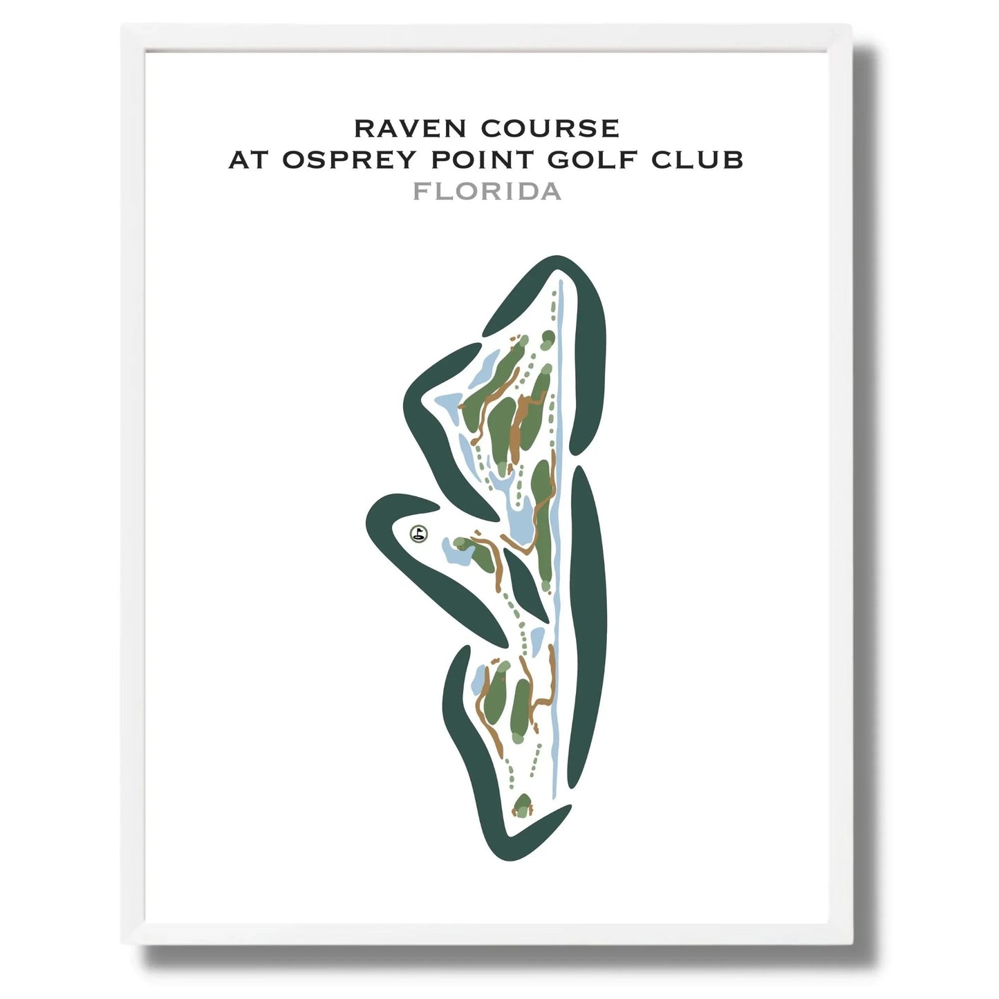 Raven Course at Osprey Point Golf Club, Florida - Printed Golf Courses