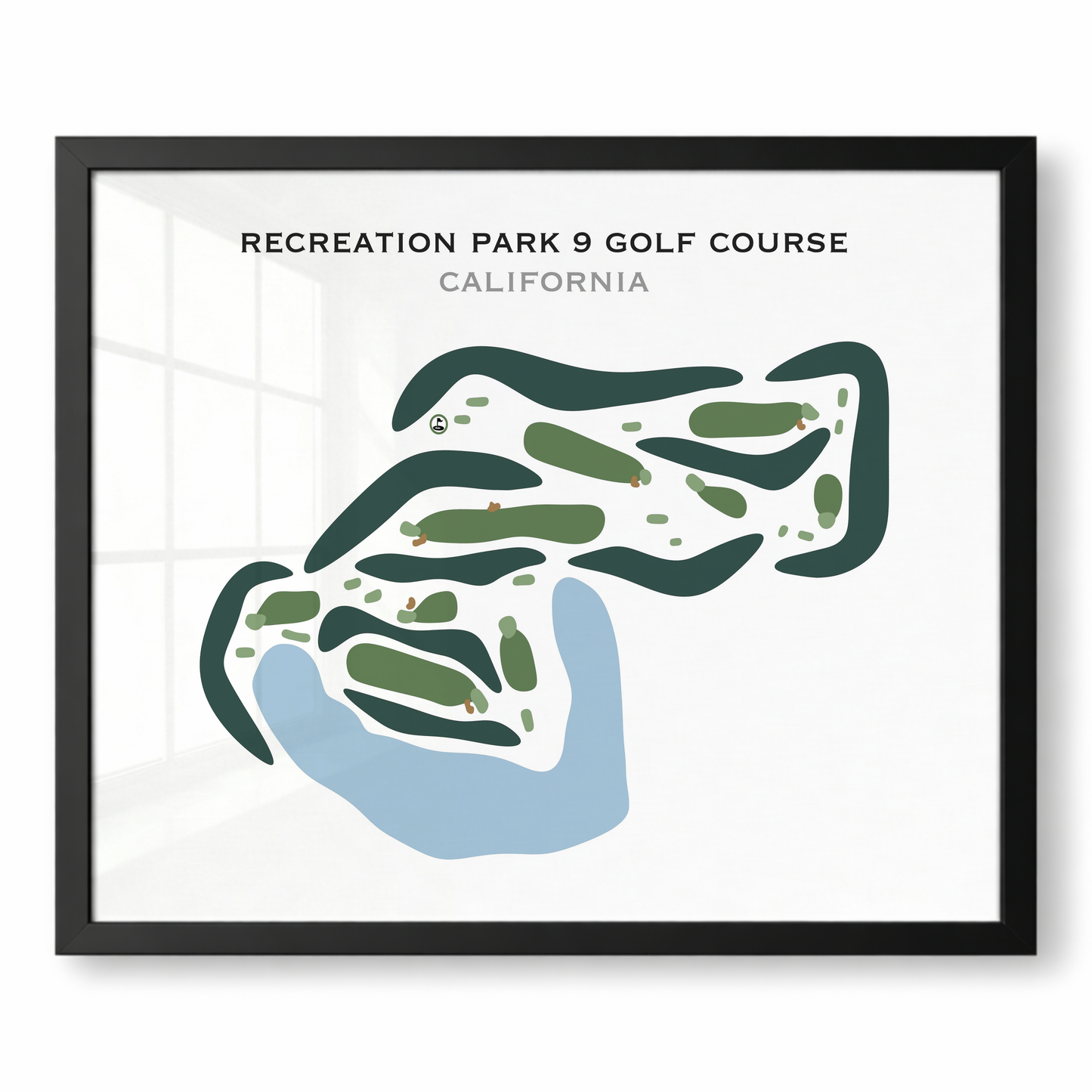 Recreation Park 9 Golf Course, California - Printed Golf Courses