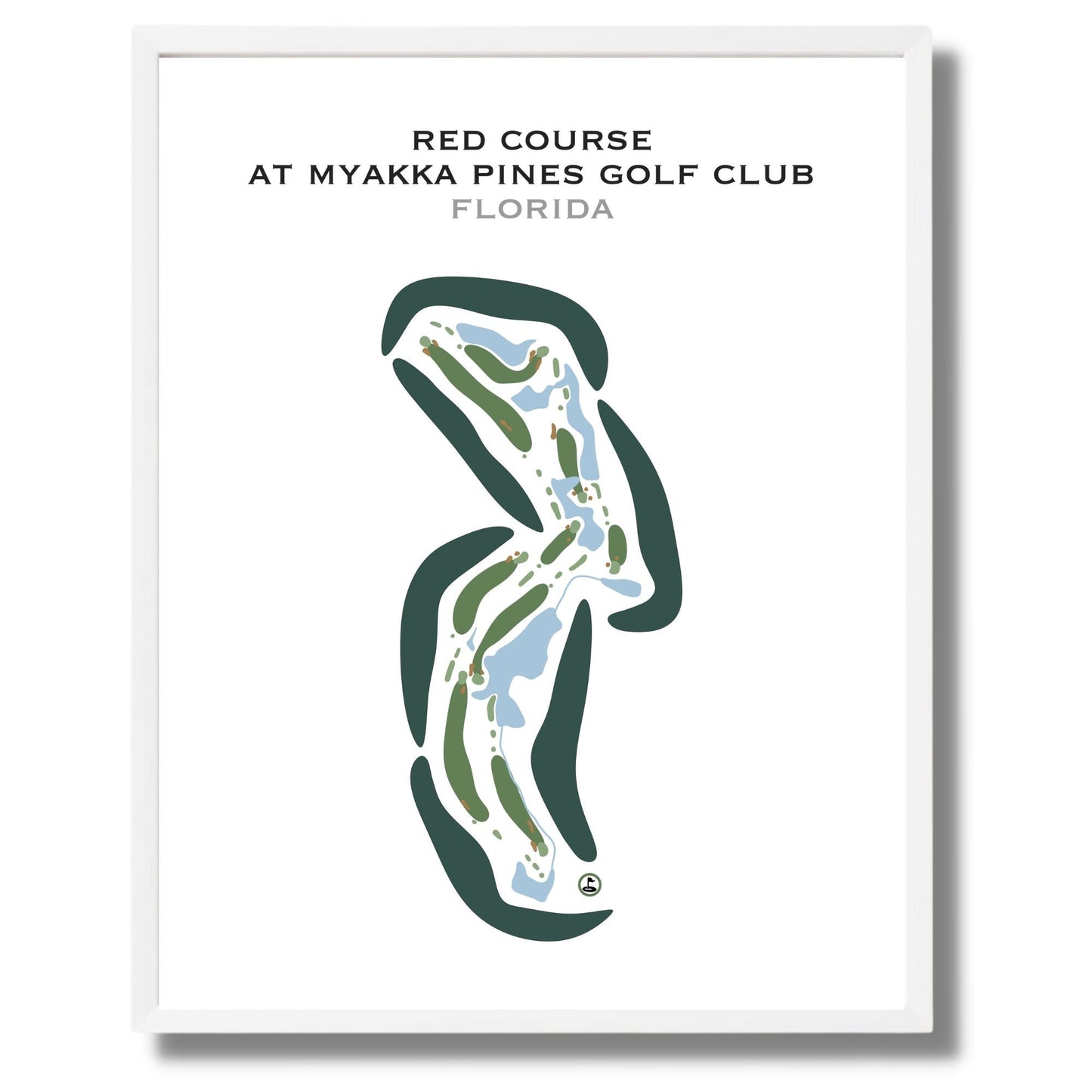 Red Course at Myakka Pines Golf Club, Florida - Printed Golf Courses