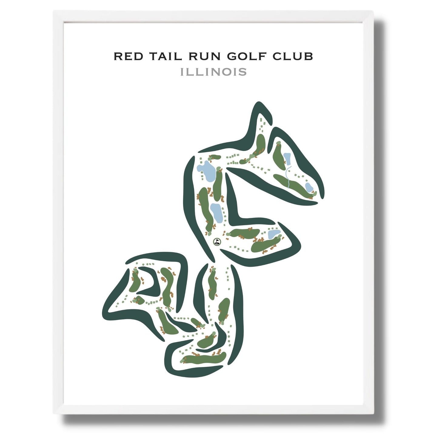 Red Tail Run Golf Club, Illinois - Printed Golf Courses