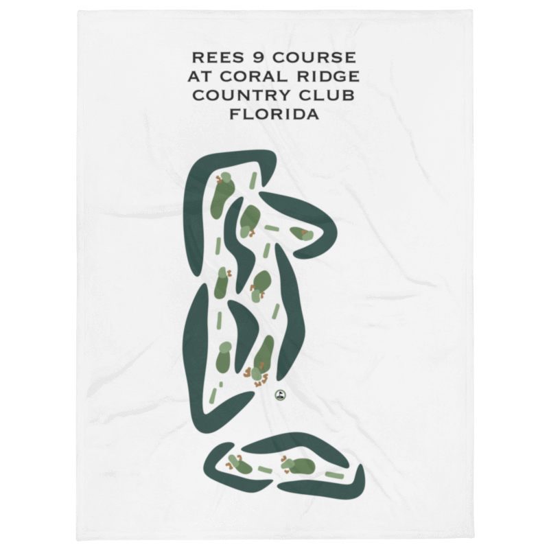 Rees 9 Course at Coral Ridge Country Club, Florida - Printed Golf Courses