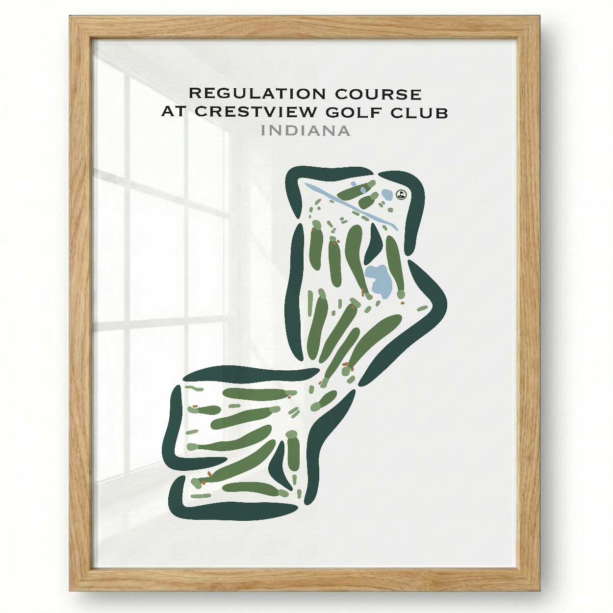 Regulation Course at Crestview Golf Club, Indiana - Printed Golf Courses