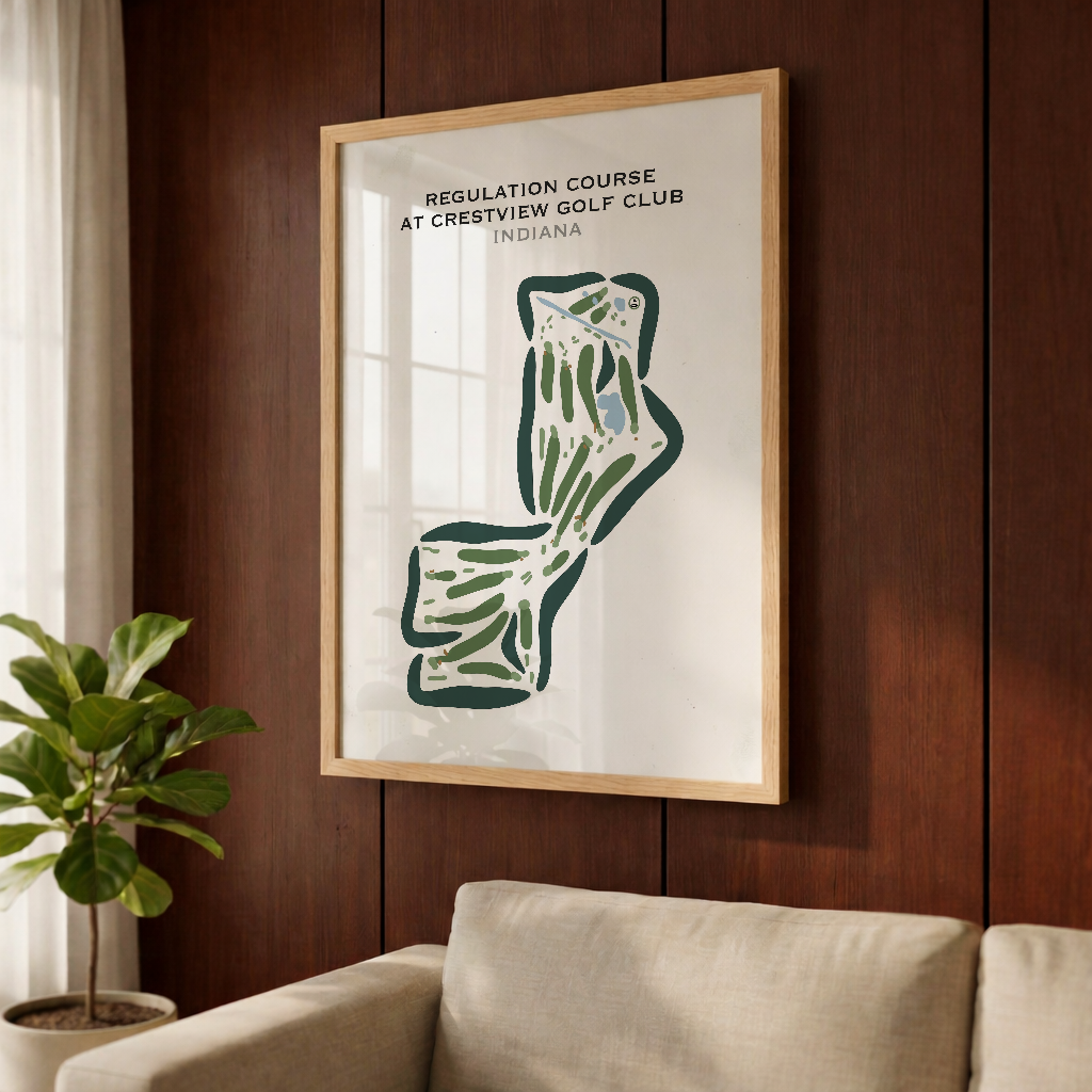 Regulation Course at Crestview Golf Club, Indiana - Printed Golf Courses