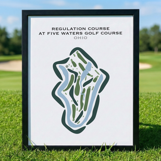 Regulation Course at Five Waters Golf Course, Ohio - Printed Golf Courses