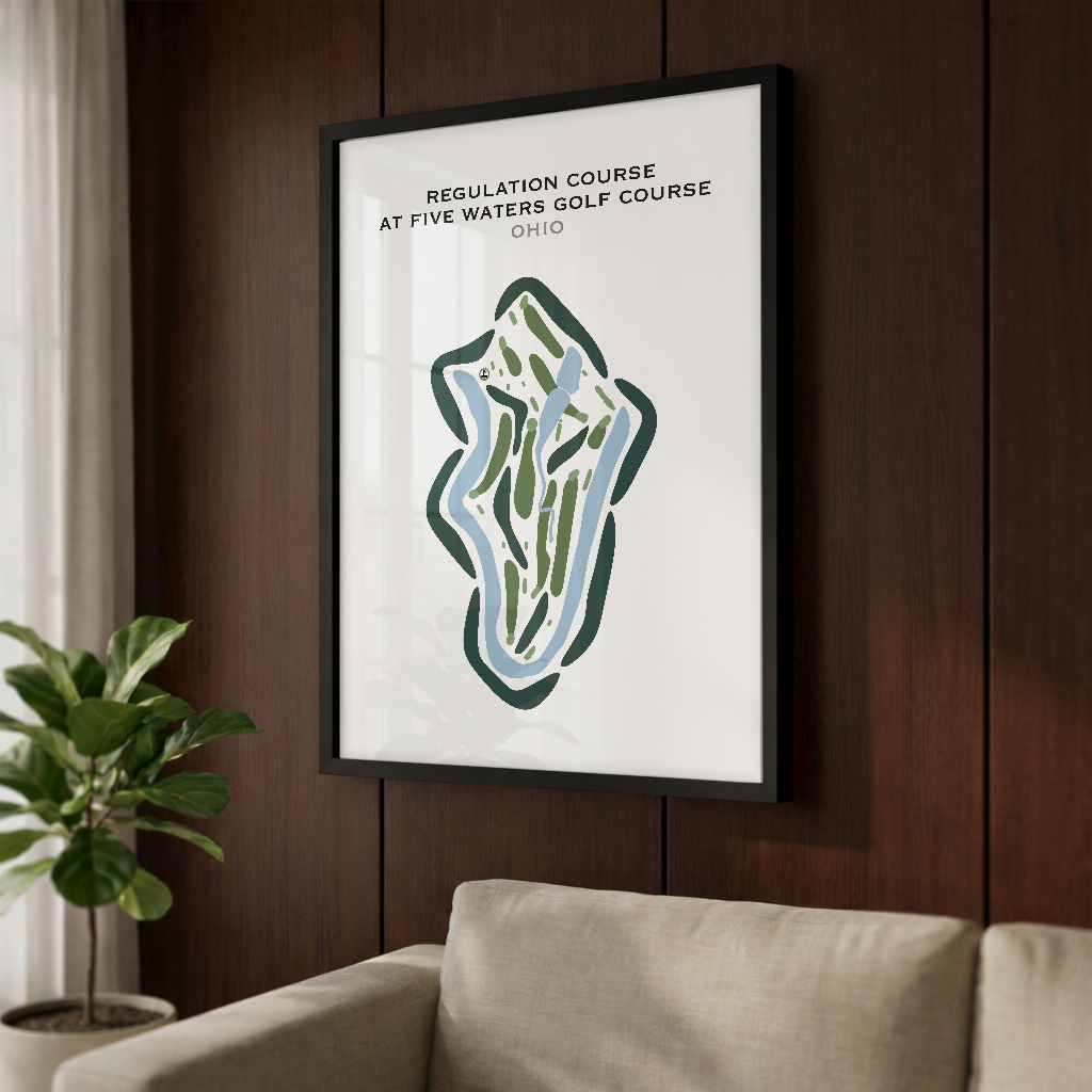 Regulation Course at Five Waters Golf Course, Ohio - Printed Golf Courses
