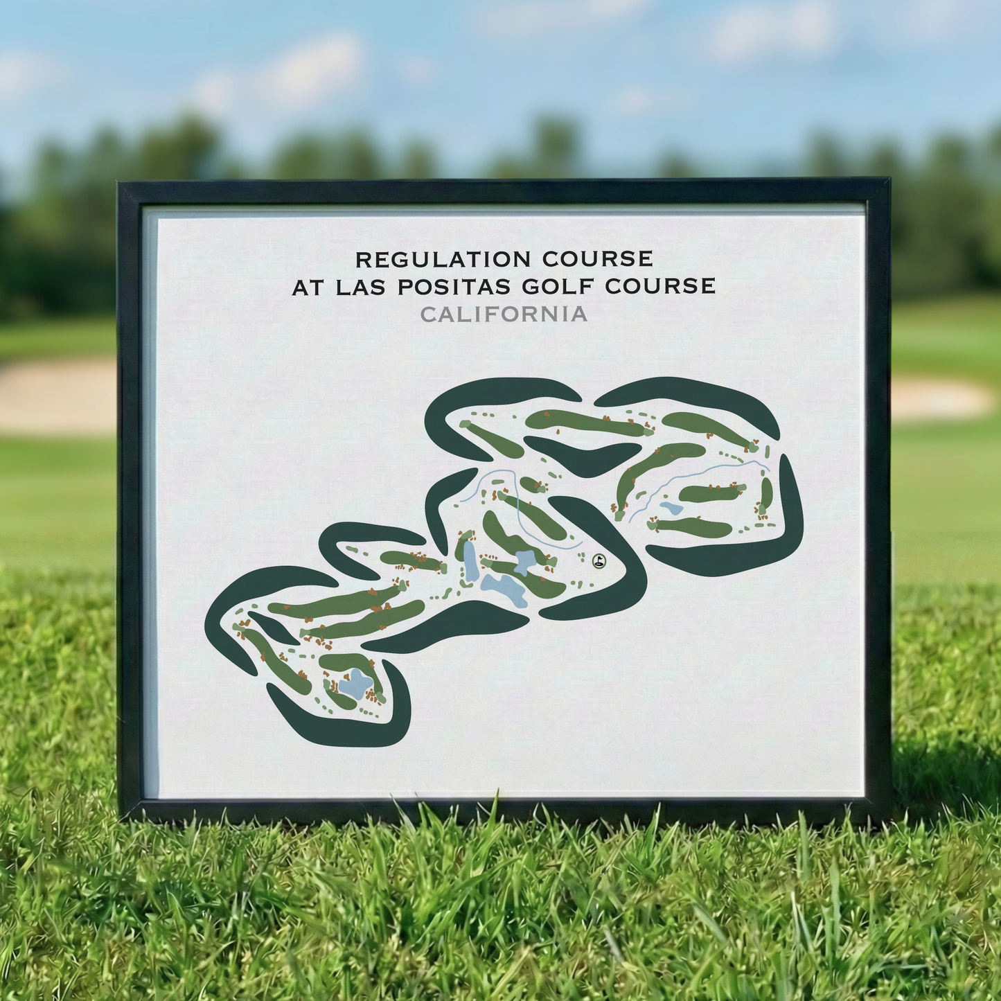 Regulation Course at Las Positas Golf Course, California - Printed Golf Courses