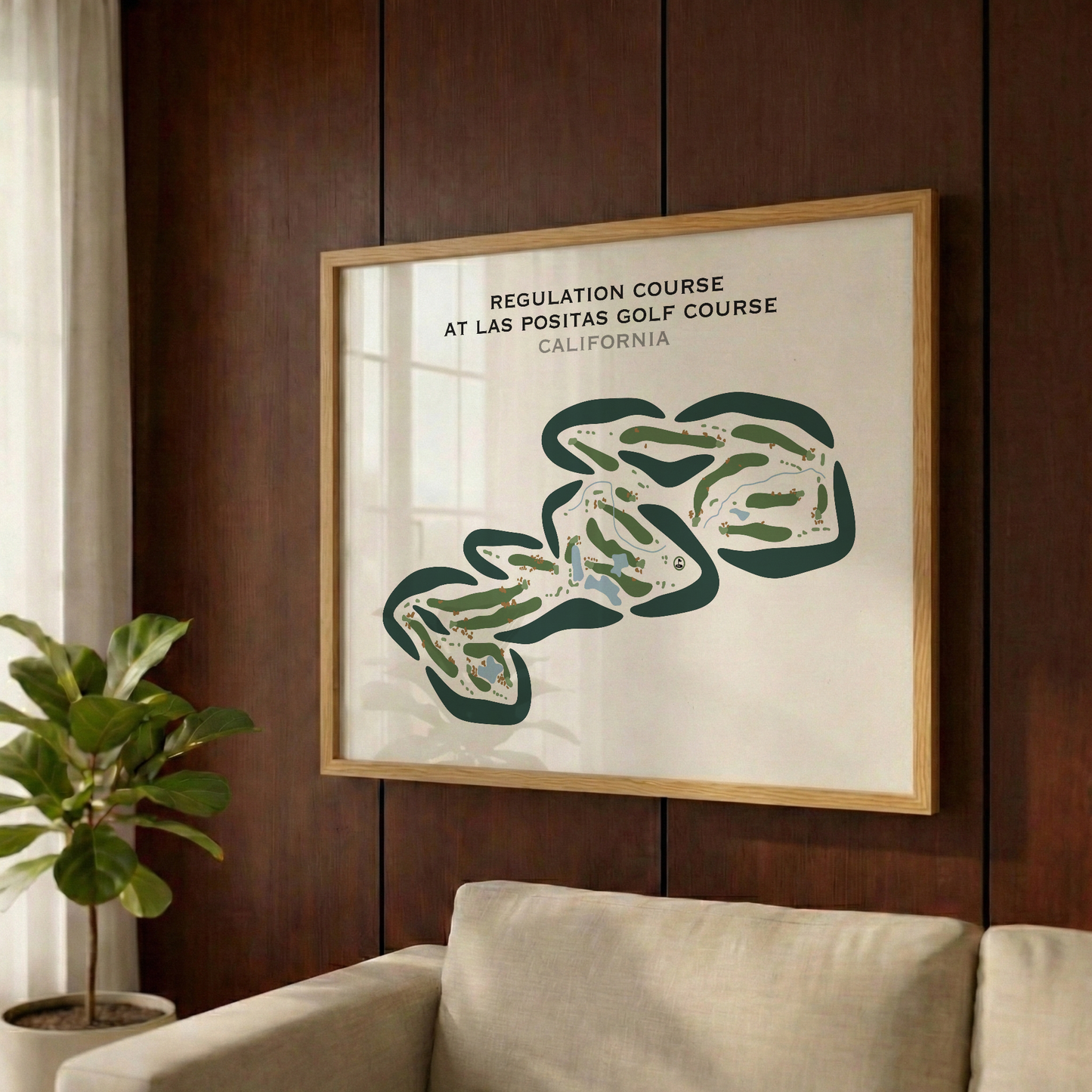 Regulation Course at Las Positas Golf Course, California - Printed Golf Courses
