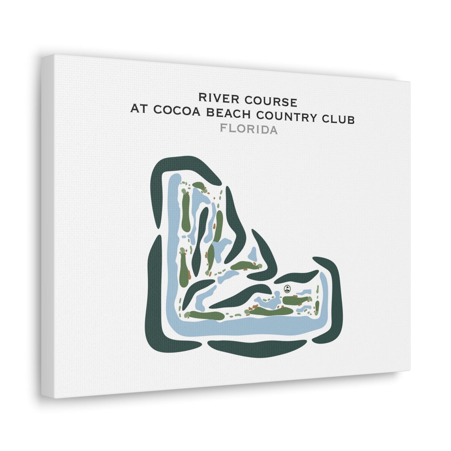 River Course at Cocoa Beach Country Club, Florida - Printed Golf Courses