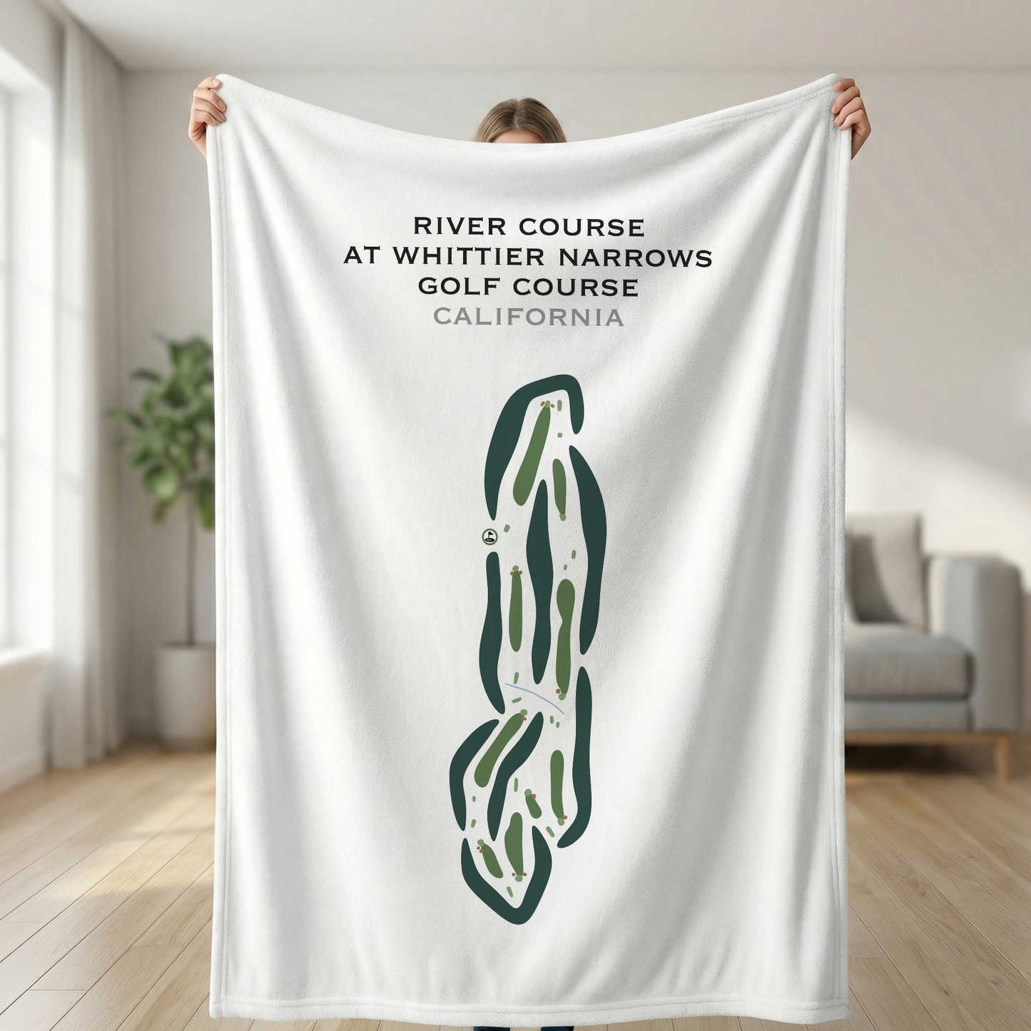 River Course at Whittier Narrows Golf Course, California - Printed Golf Courses