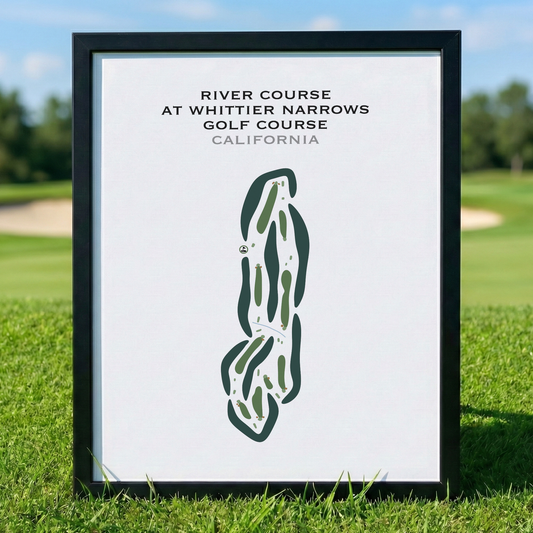 River Course at Whittier Narrows Golf Course, California - Printed Golf Courses