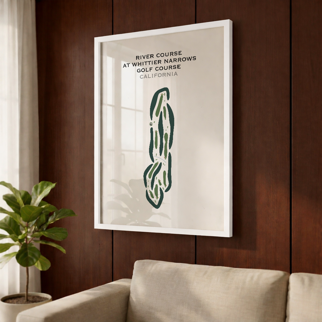 River Course at Whittier Narrows Golf Course, California - Printed Golf Courses