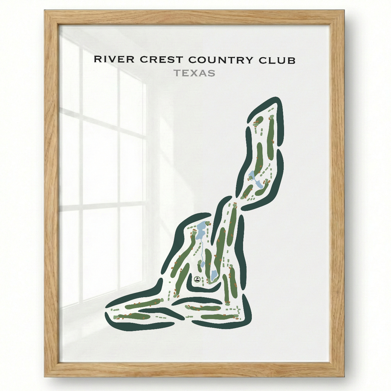 River Crest Country Club, Texas - Printed Golf Courses