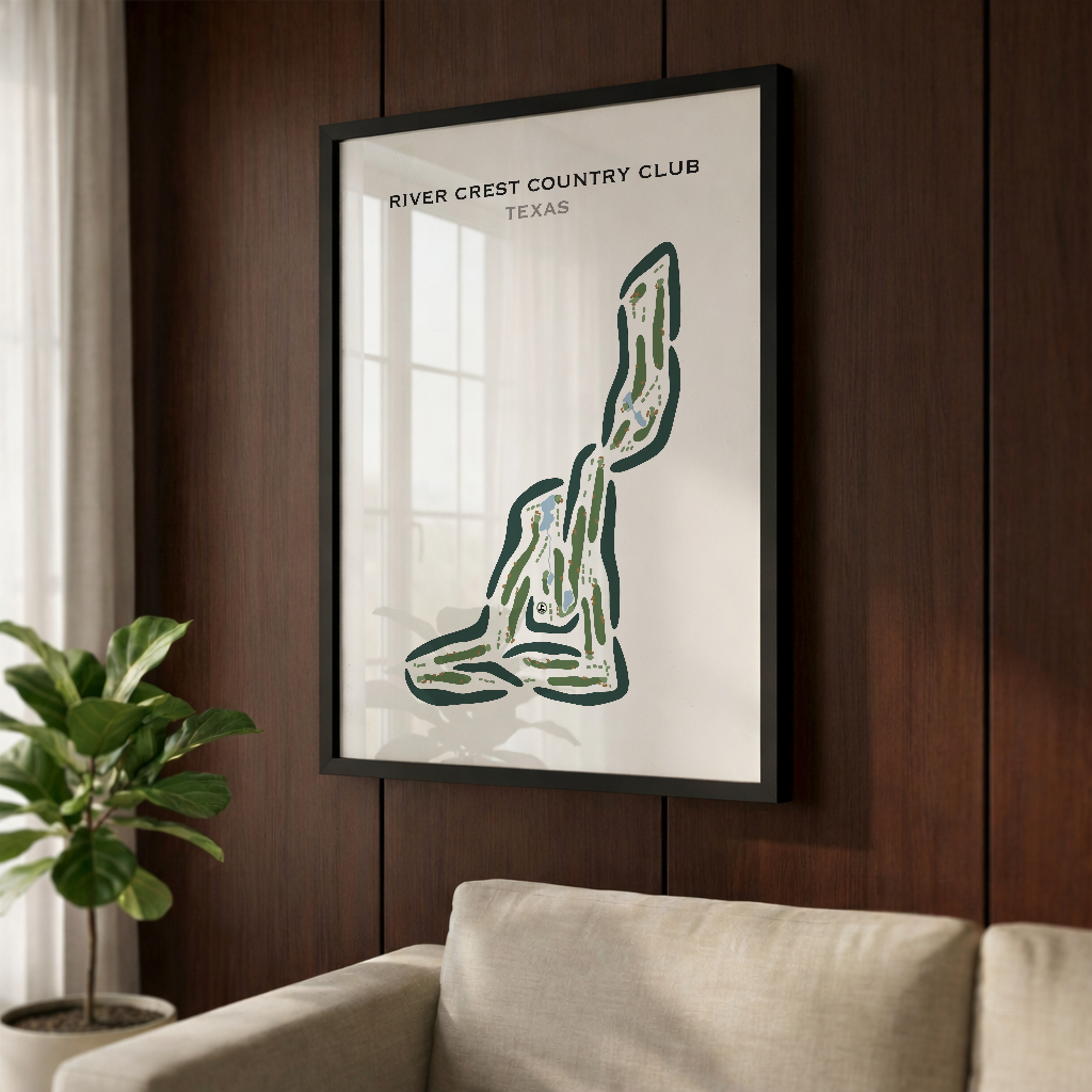 River Crest Country Club, Texas - Printed Golf Courses