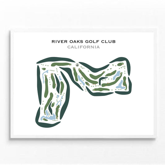 River Oaks Golf Club, California - Printed Golf Courses
