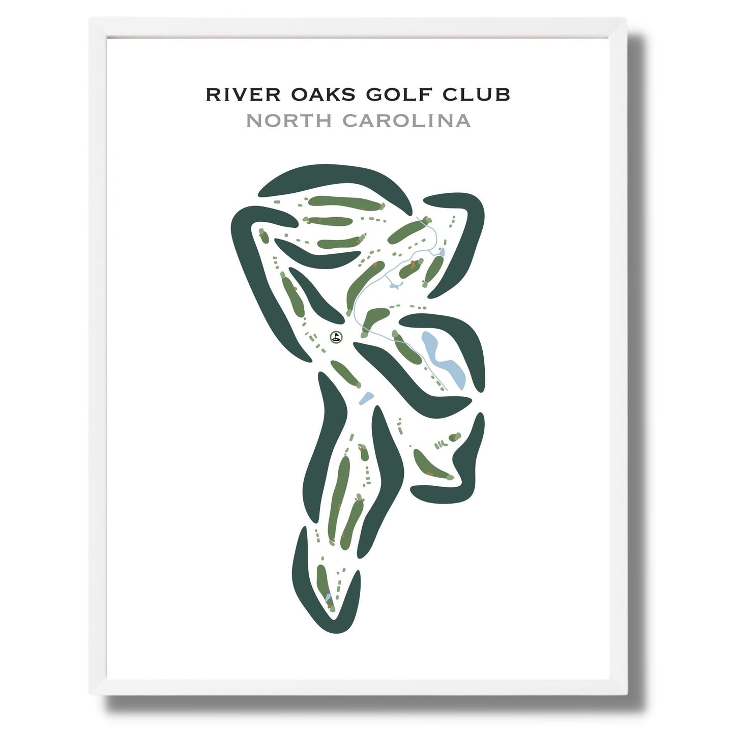 River Oaks Golf Club, North Carolina - Printed Golf Courses