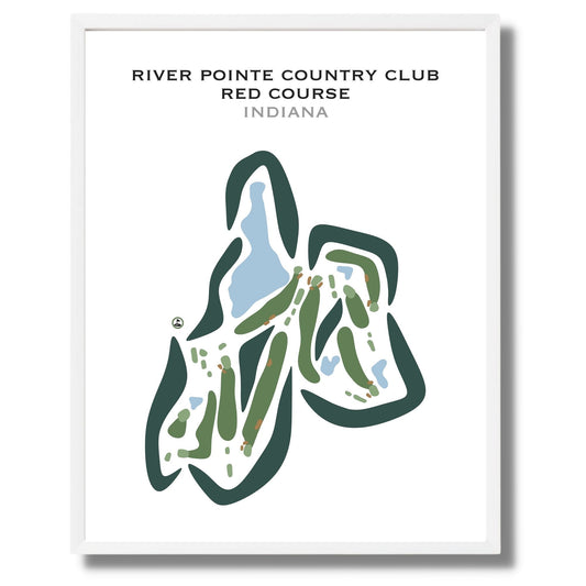 River Pointe Country Club, Red Course, Indiana - Printed Golf Courses