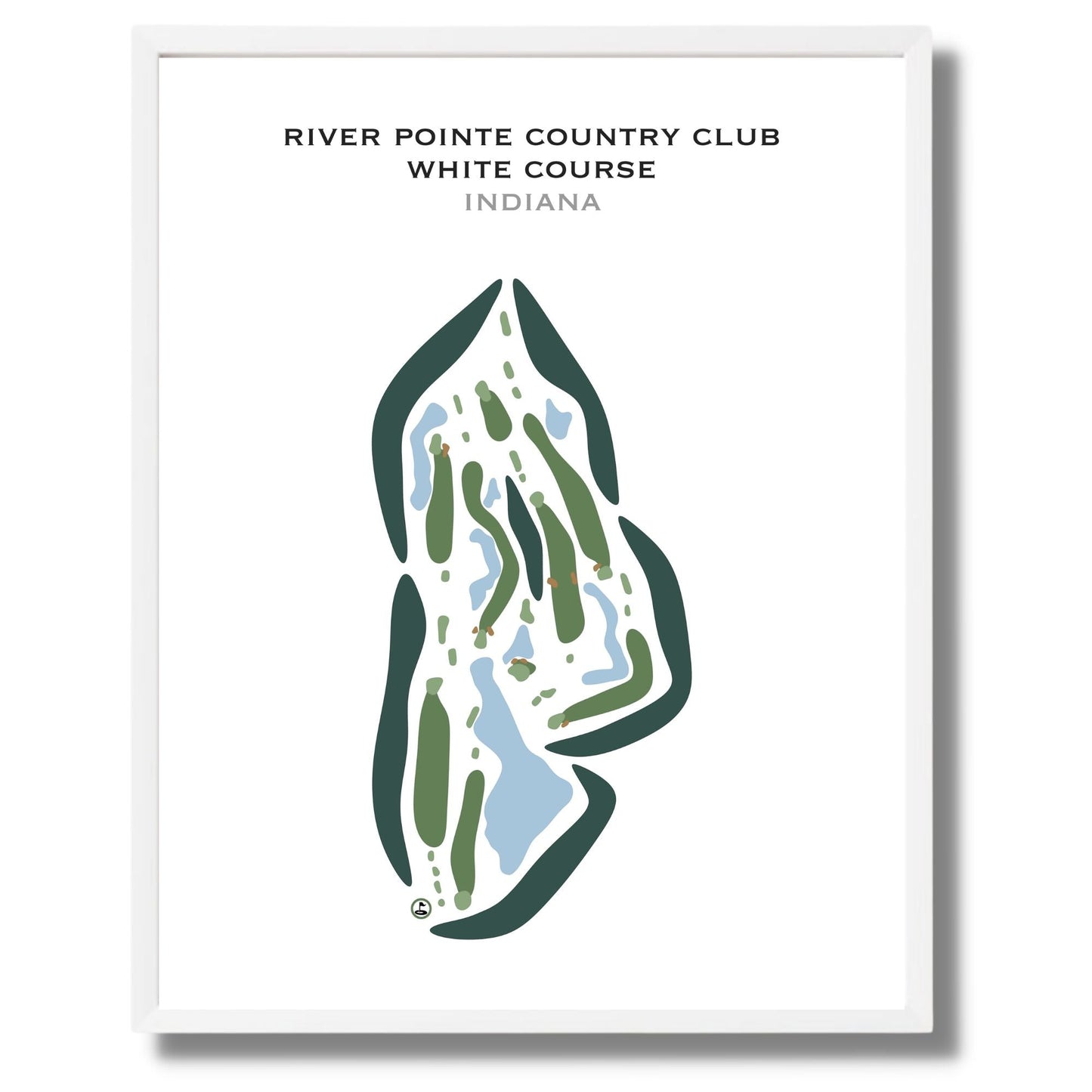River Pointe Country Club, White Course, Indiana - Printed Golf Courses
