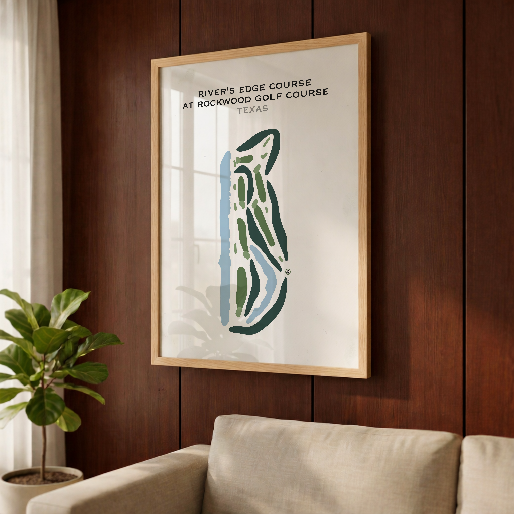 River's Edge at Rockwood Golf Course, Texas - Printed Golf Courses
