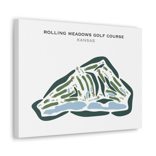 Rolling Meadows Golf Course, Kansas - Printed Golf Courses