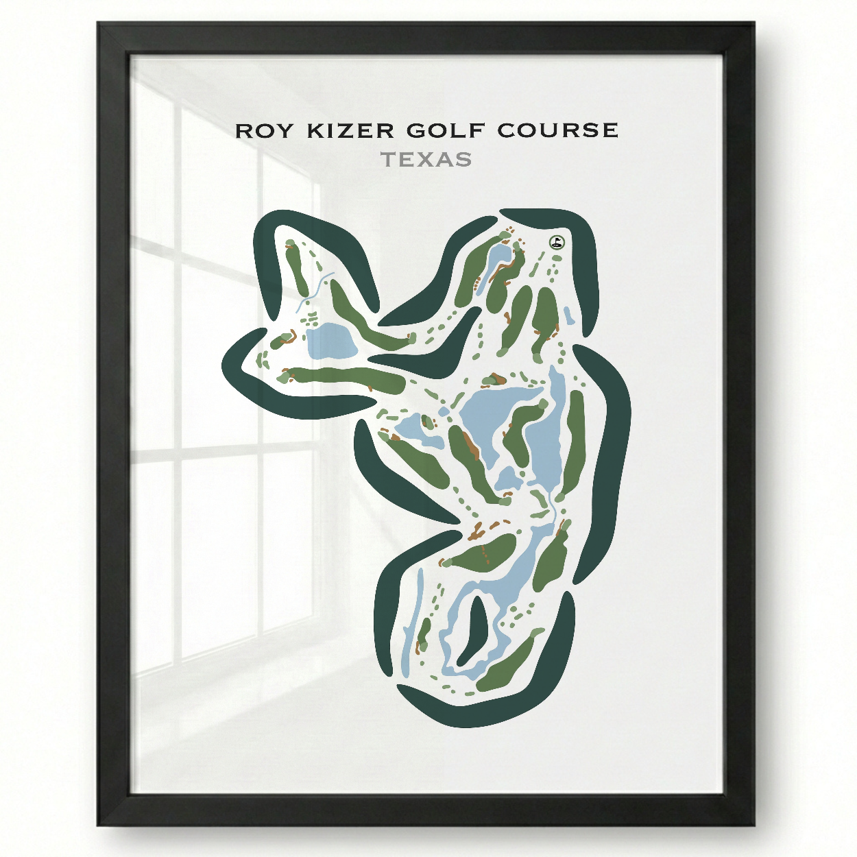 Roy Kizer Golf Course, Texas - Printed Golf Courses
