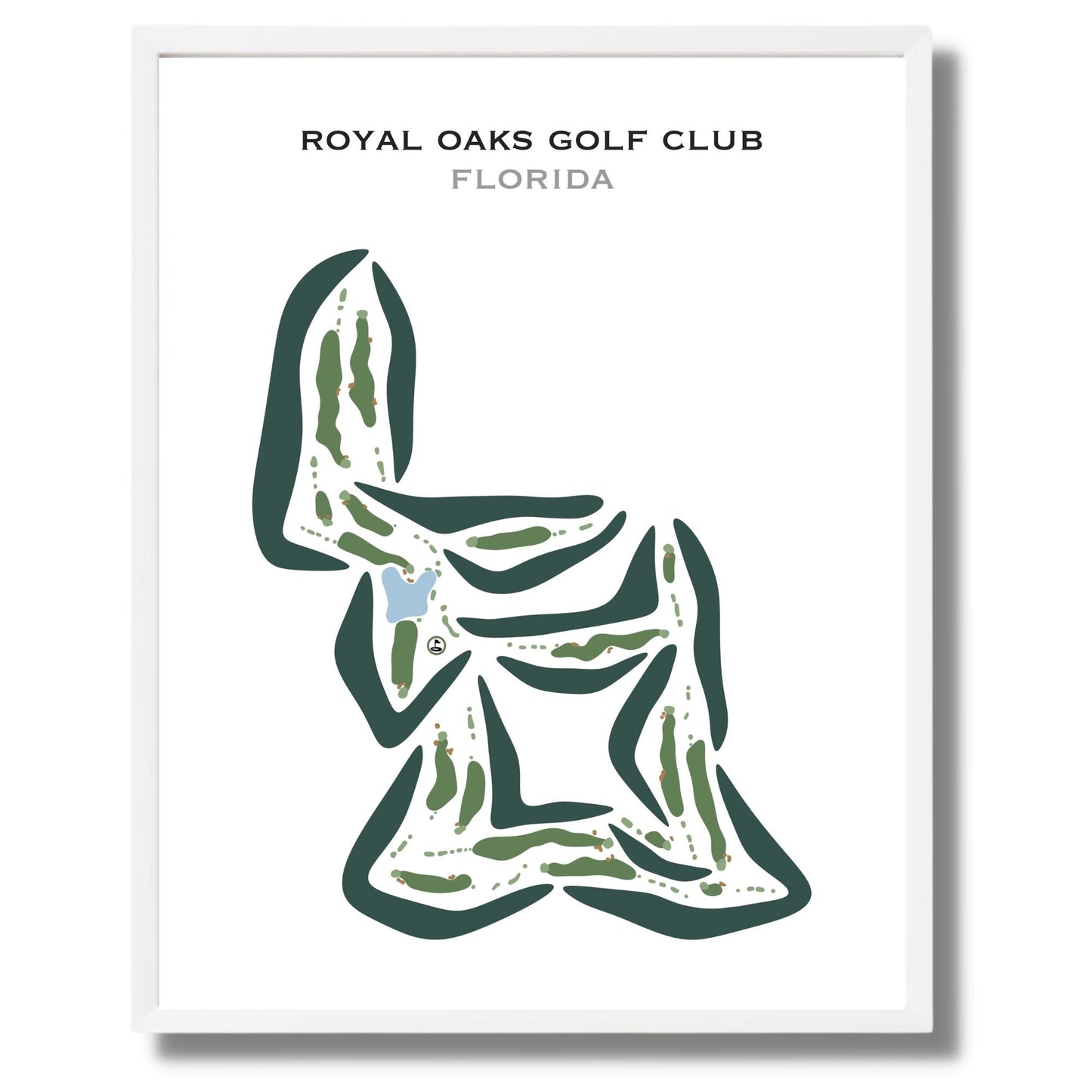 Royal Oaks Golf Club, Florida - Printed Golf Courses