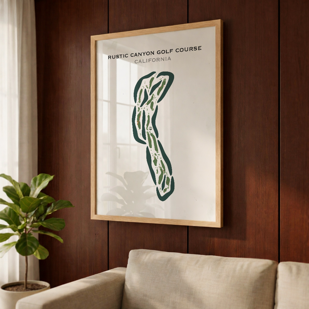 Rustic Canyon Golf Course, California - Printed Golf Courses