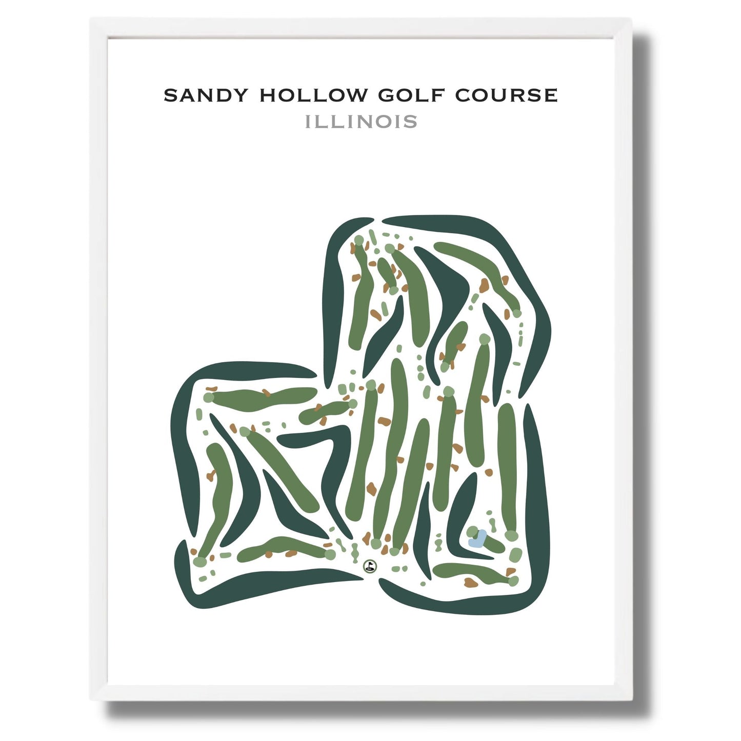 Sandy Hollow Golf Course, Illinois - Printed Golf Courses