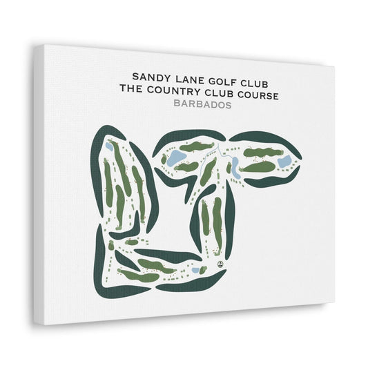Sandy Lane Golf Club - The Country Club Course, Barbados - Printed Golf Courses
