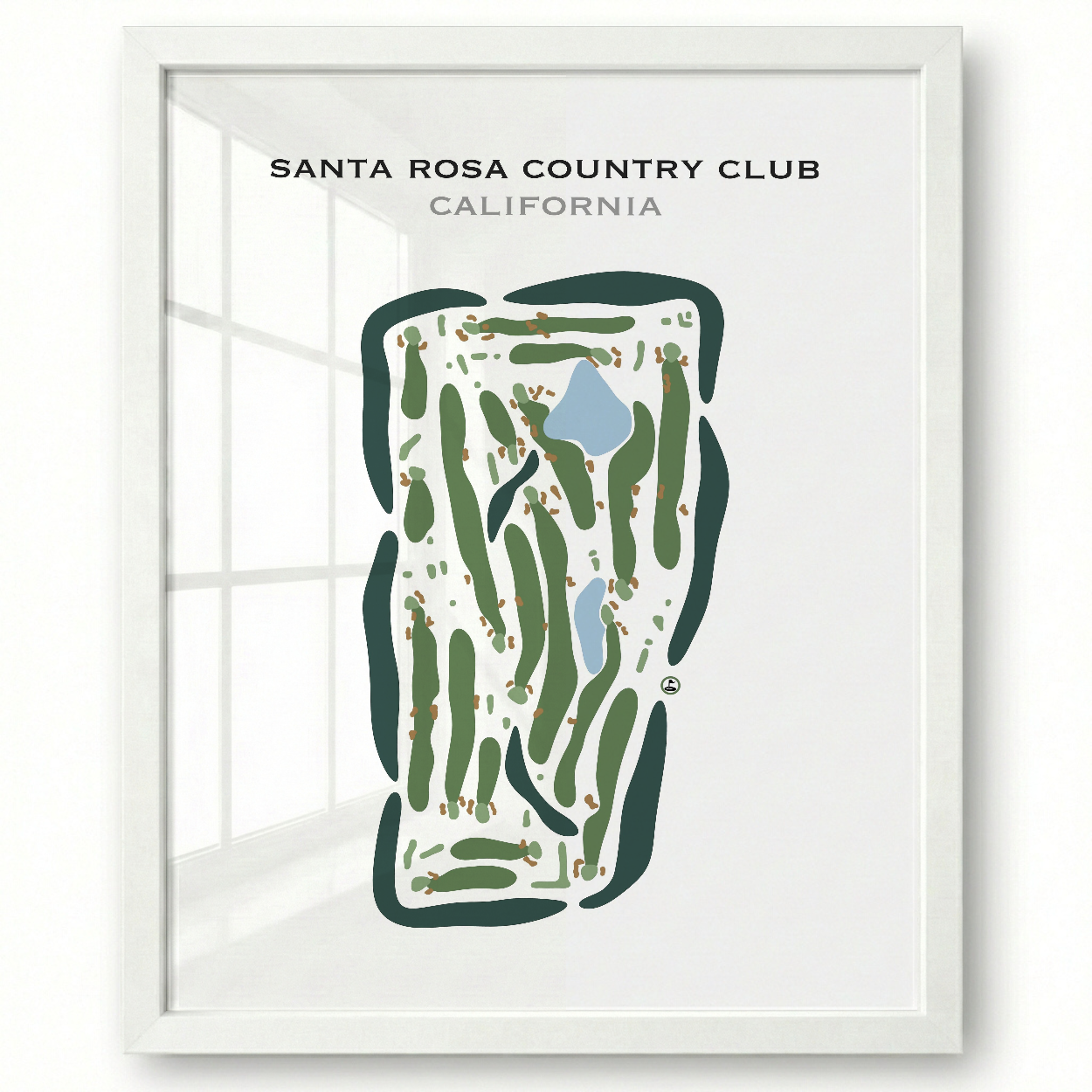 Santa Rosa Country Club, California - Printed Golf Courses