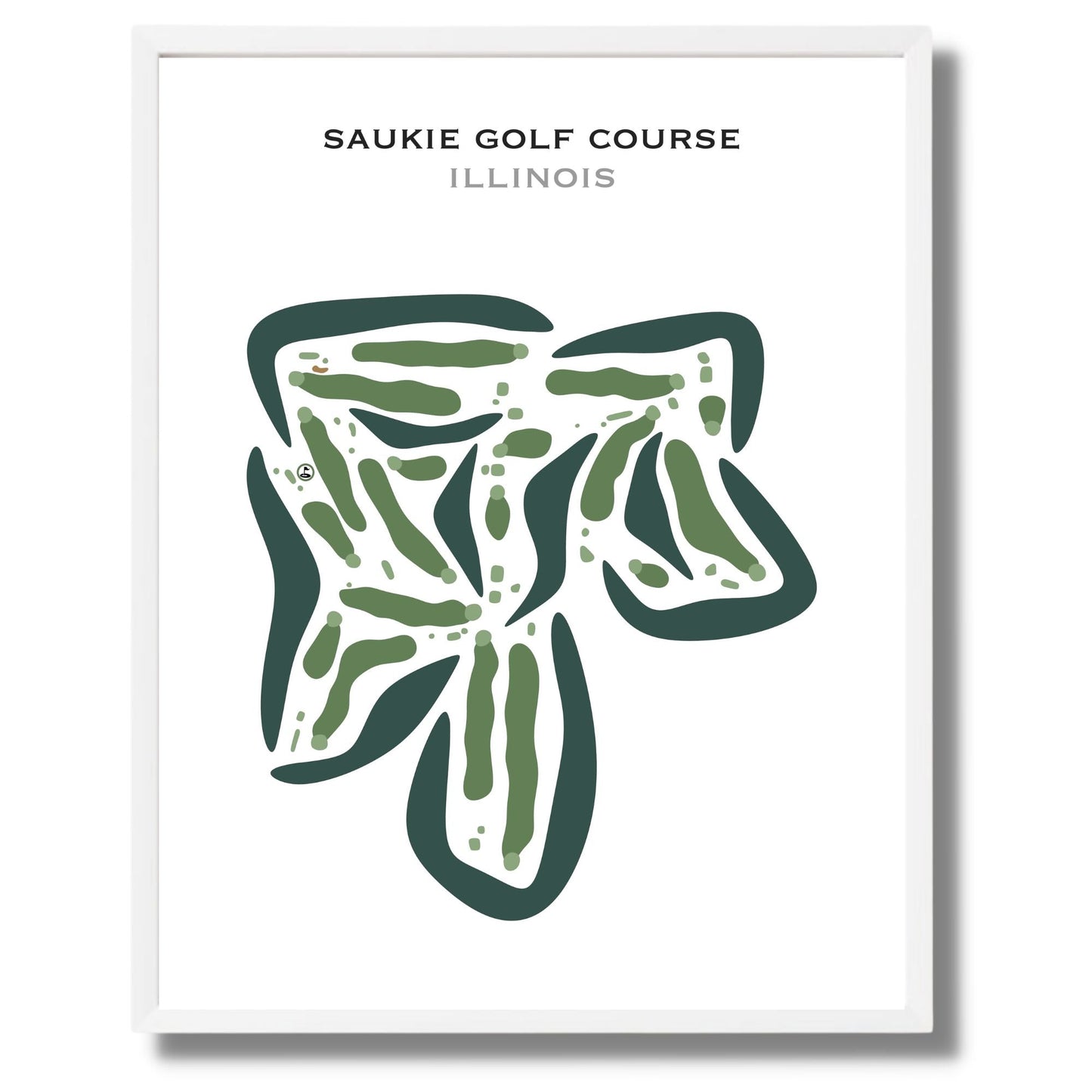 Saukie Golf Course, Illinois - Printed Golf Courses