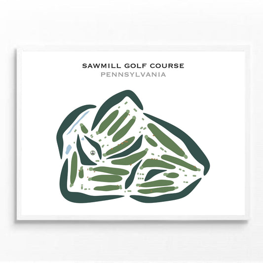 Sawmill Golf Course, Pennsylvania - Printed Golf Courses