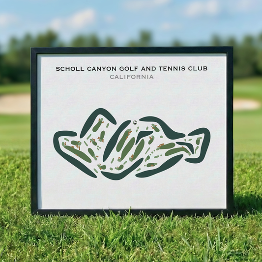 Scholl Canyon Golf & Tennis Club, California - Printed Golf Courses