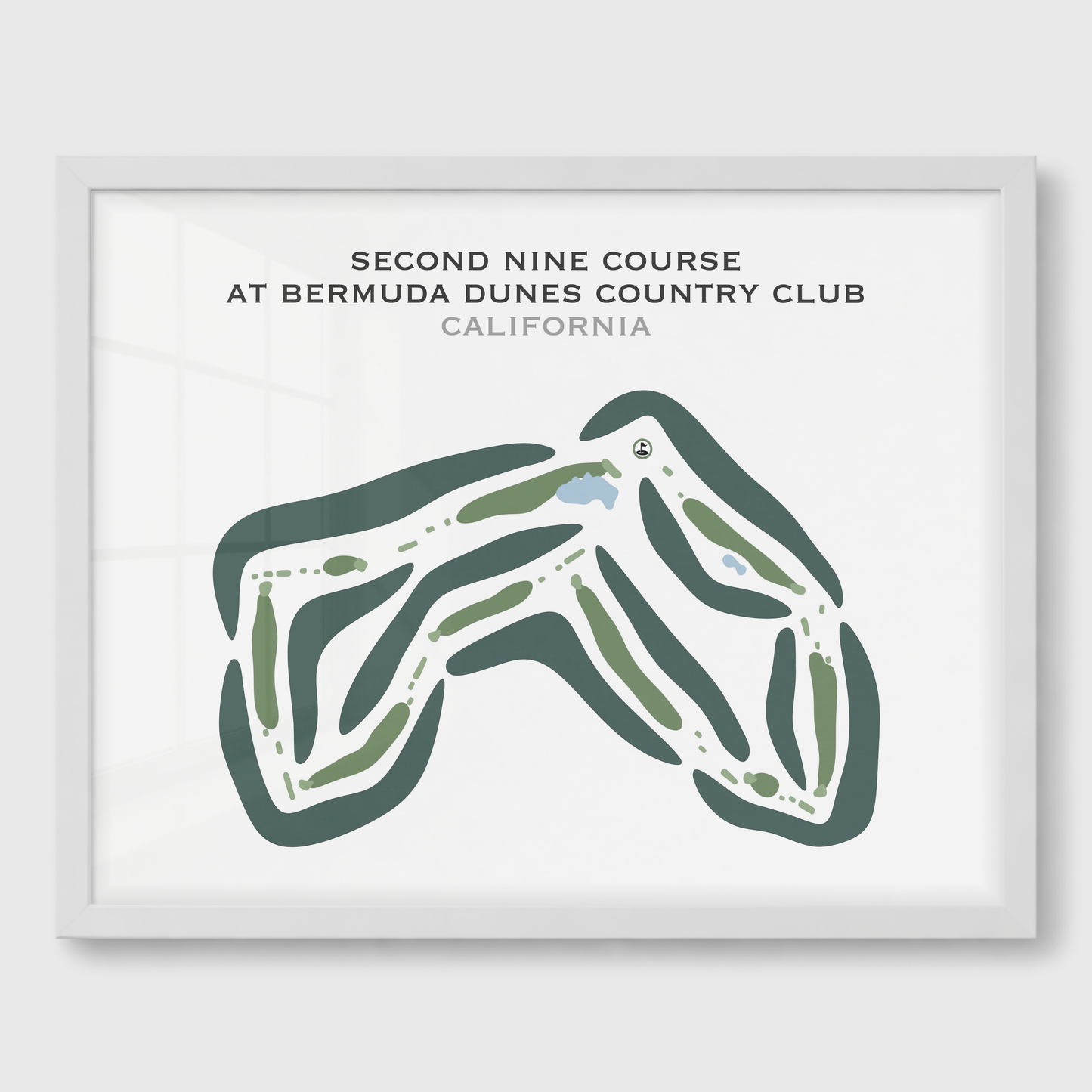 Second Nine Course at Bermuda Dunes Country Club, California - Printed Golf Courses