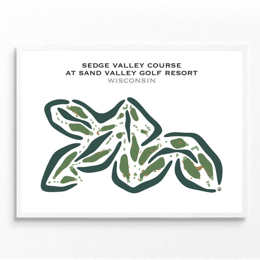Sedge Valley Course at Sand Valley Golf Resort, Wisconsin - Printed Golf Courses
