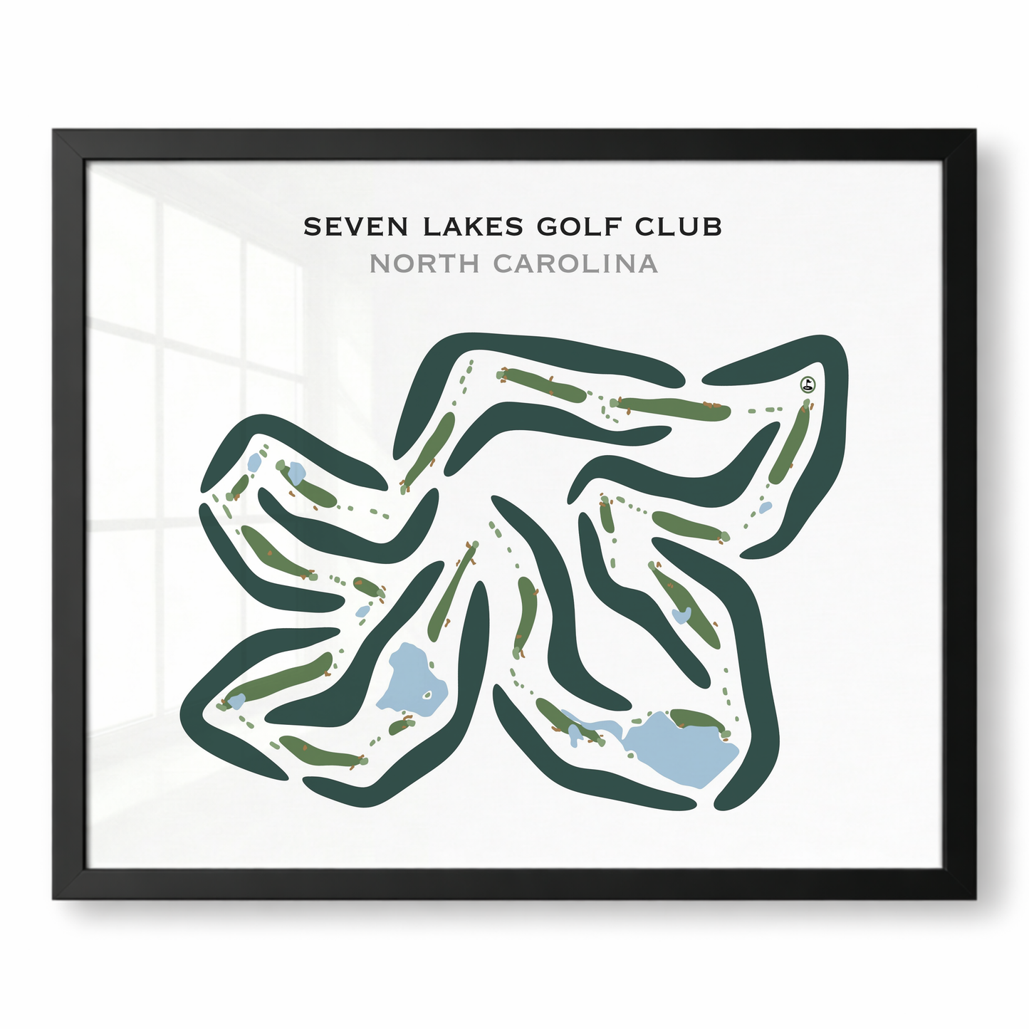 Seven Lakes Golf Club, North Carolina - Printed Golf Courses