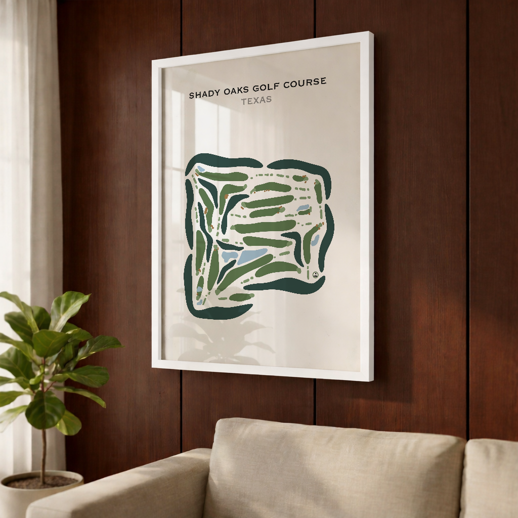 Shady Oaks Golf Course, Texas - Printed Golf Courses