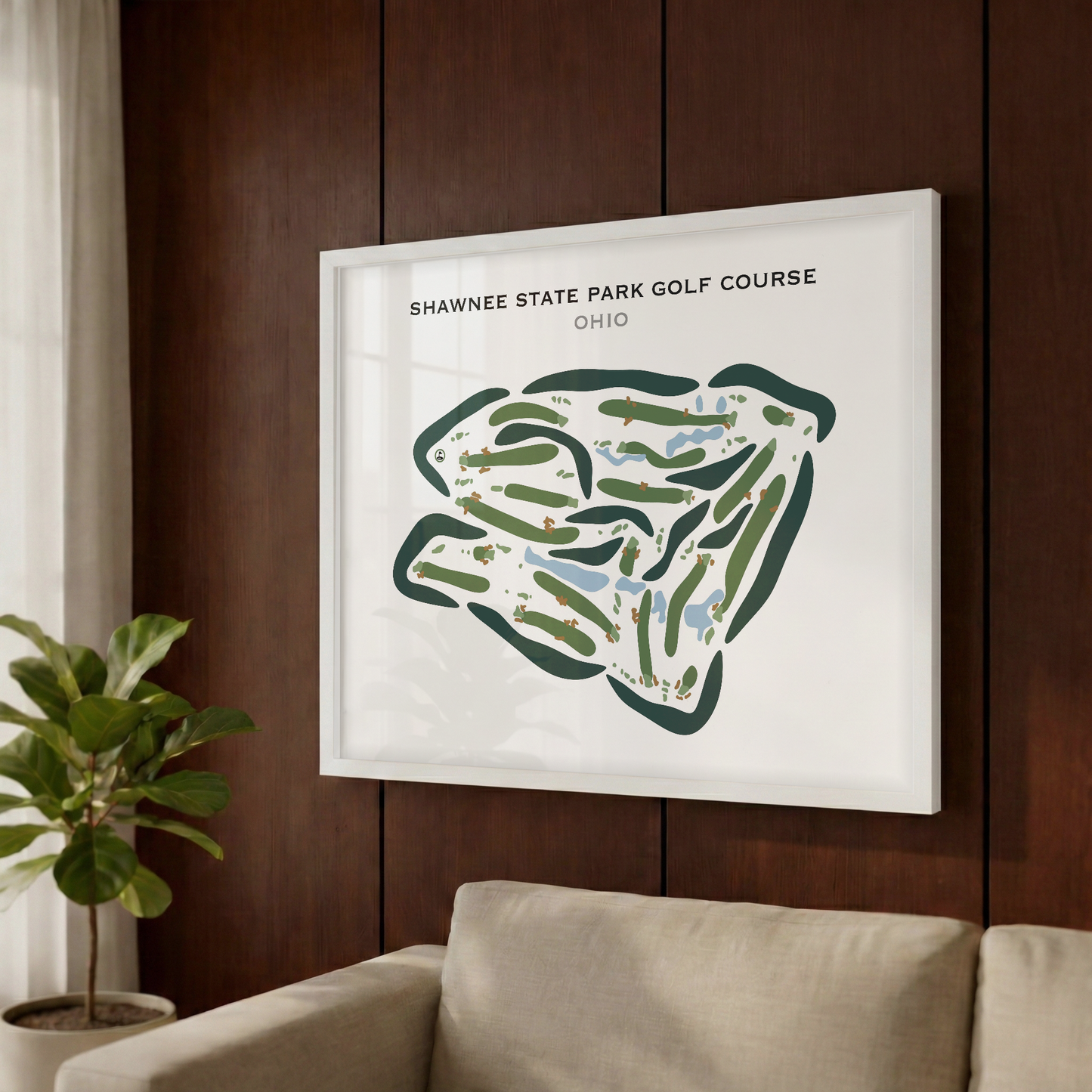 Shawnee State Park Golf Course, Ohio - Printed Golf Courses