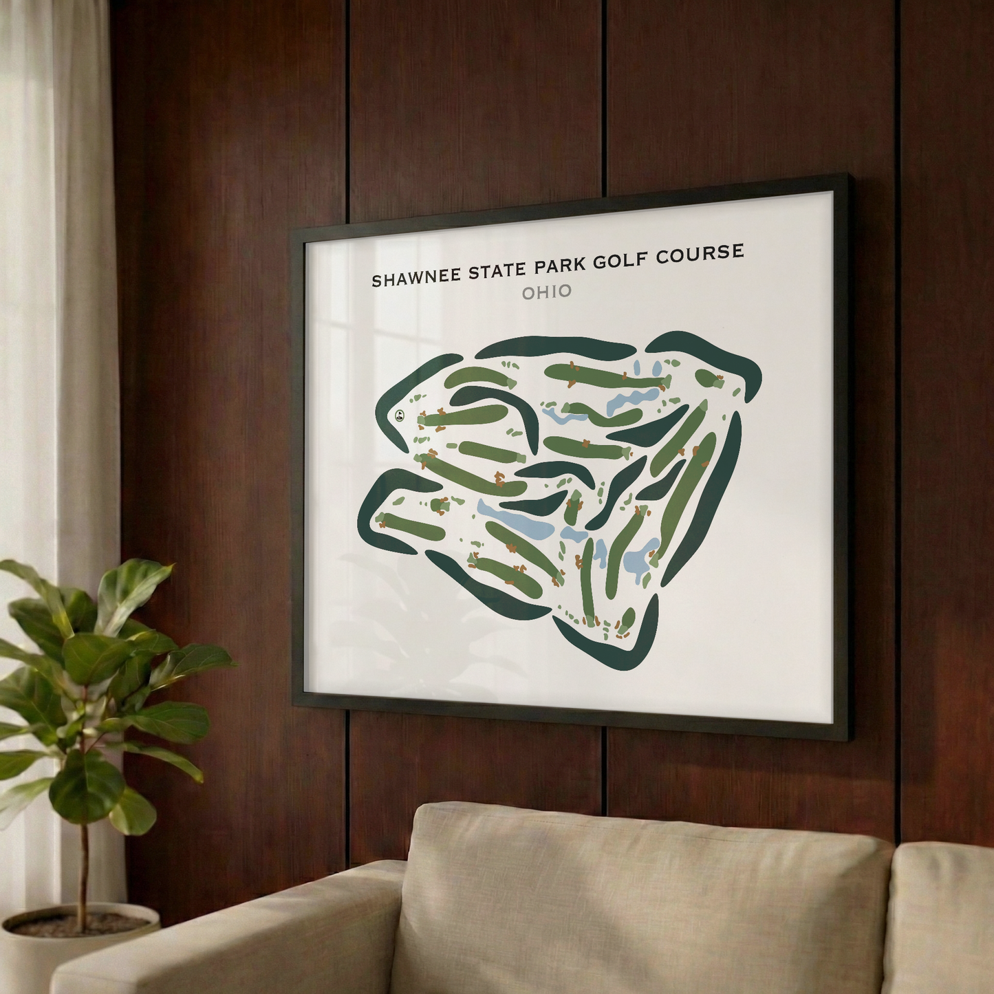 Shawnee State Park Golf Course, Ohio - Printed Golf Courses