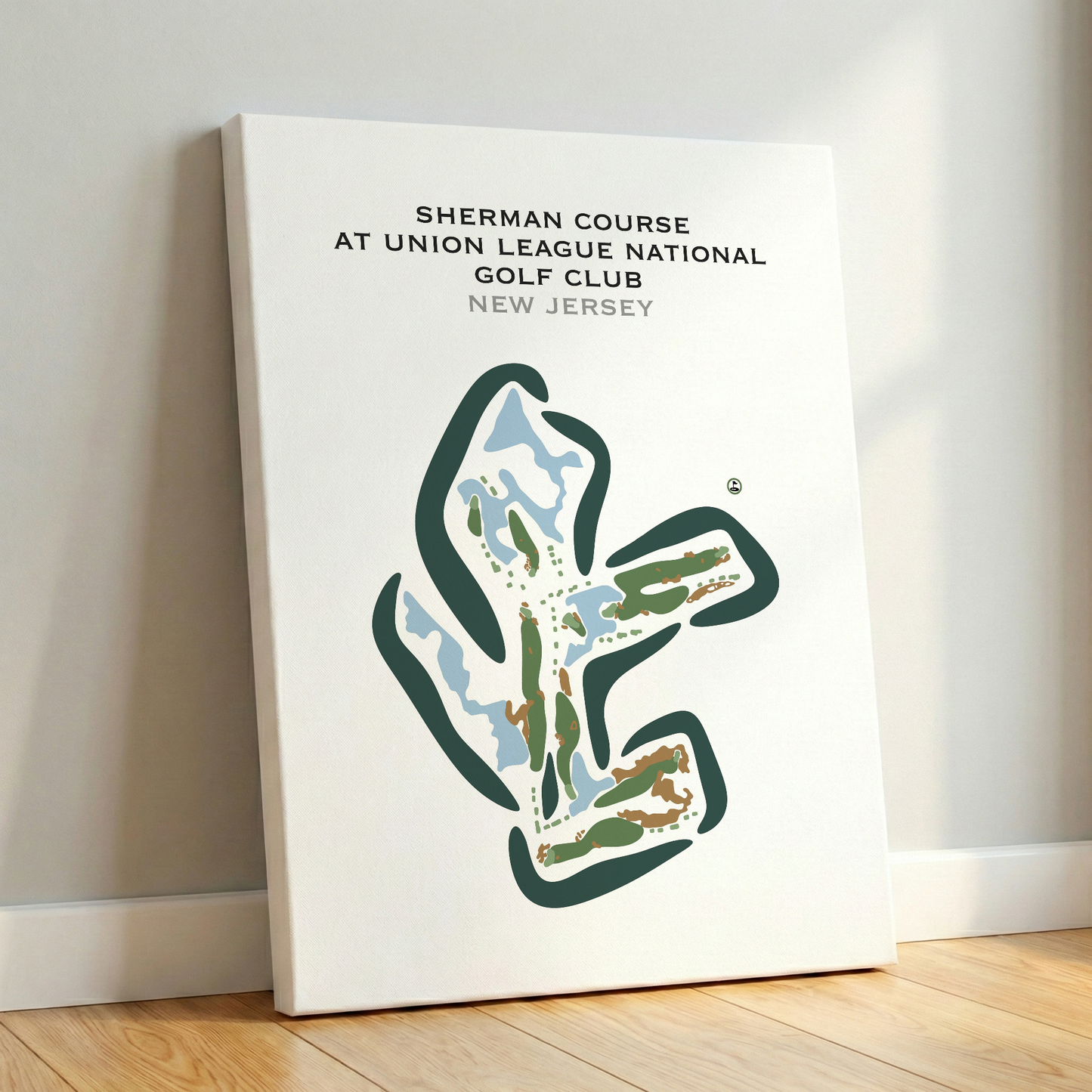 Sherman Course at Union League National Golf Club, New Jersey - Printed Golf Courses