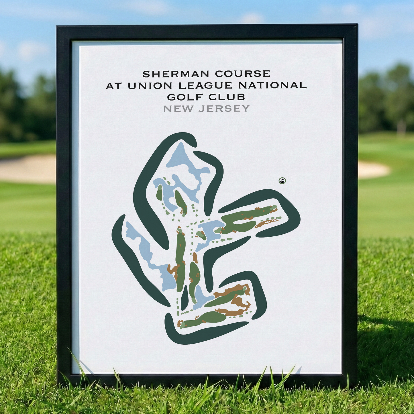 Sherman Course at Union League National Golf Club, New Jersey - Printed Golf Courses