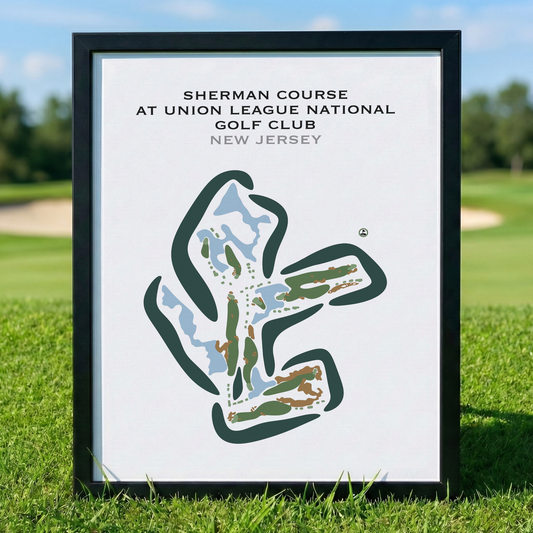 Sherman Course at Union League National Golf Club, New Jersey - Printed Golf Courses
