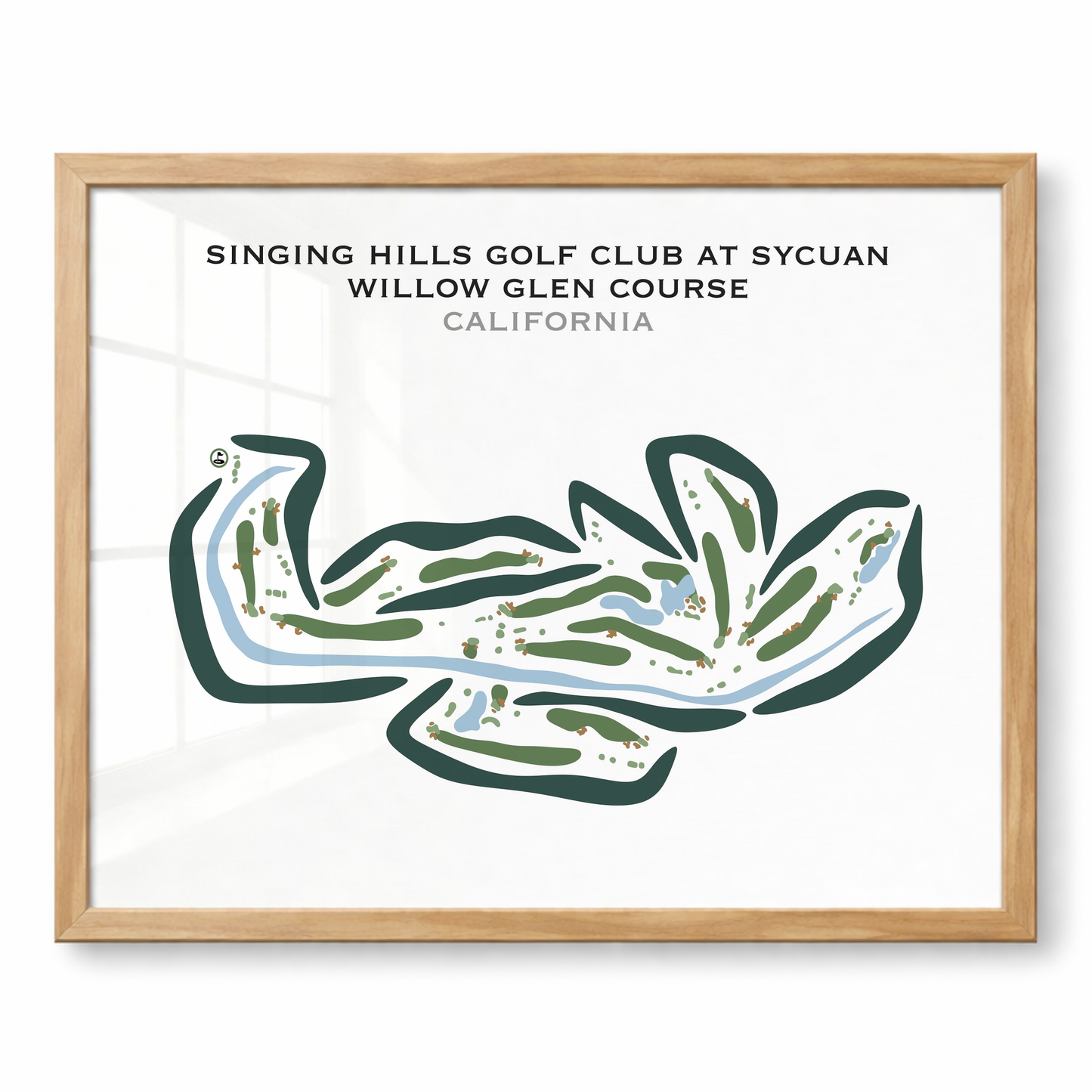 Willow Glen Golf Course at Singing Hills Golf Club, California - Printed Golf Courses