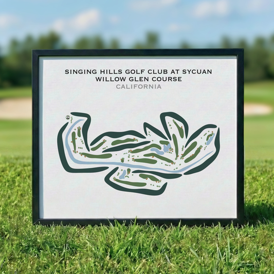 Willow Glen Golf Course at Singing Hills Golf Club, California - Printed Golf Courses