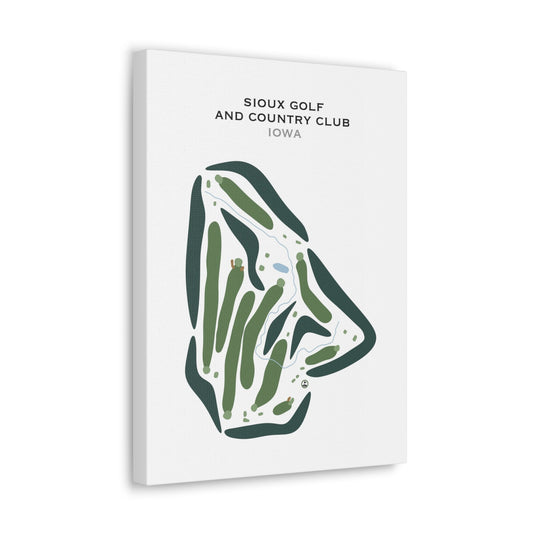 Sioux Golf & Country Club, Iowa - Printed Golf Courses