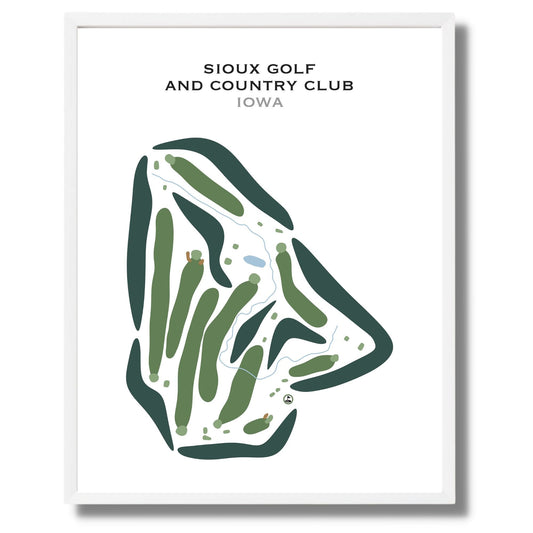 Sioux Golf & Country Club, Iowa - Printed Golf Courses