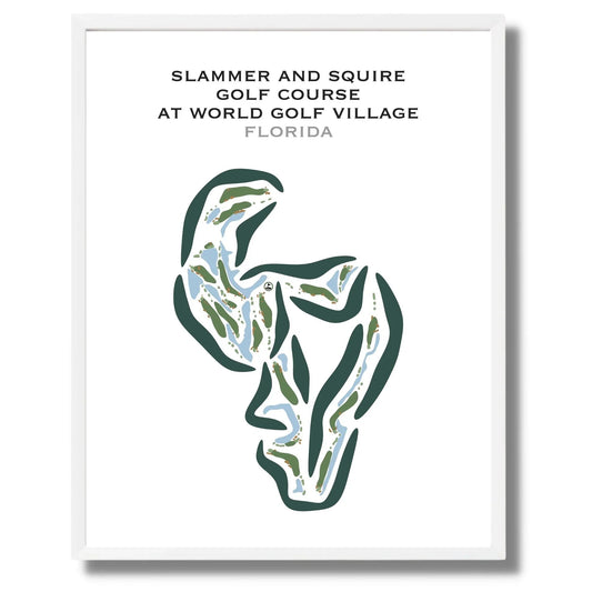 Slammer and Squire Golf Course at World Golf Village, St. Augustine, Florida - Printed Golf Courses